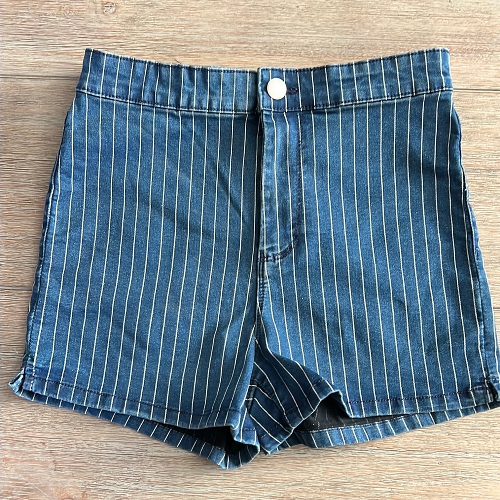 Denim&Co Jean Shorts Medium Blue Relaxed Fit
